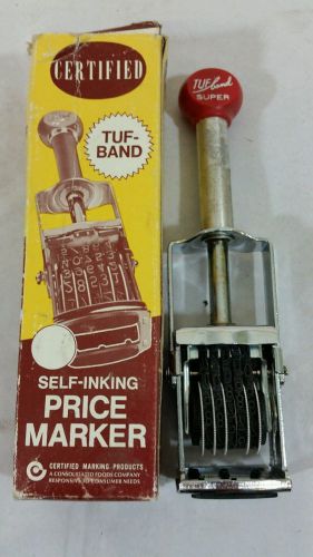 Vintage Model ST-14 Tuf-Band Self-Inking Stamp Price Marker Metal in Box