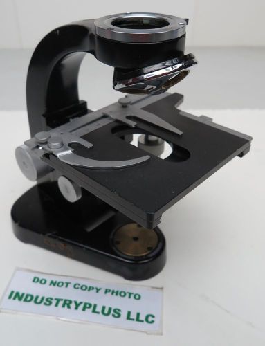 Leitz wetzlar germany microscope base stand body w/stage 4 position turret parts for sale