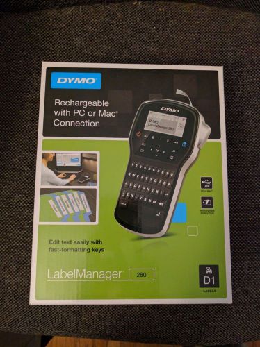 DYMO LabelManager 280 Rechargeable Hand-Held Label Maker/Label Printer: NEW!