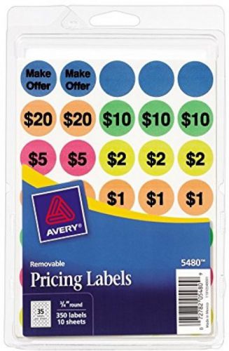 Avery Preprinted Removable Garage Sale Labels, 0.75 Inches, Round, Pack Of 350