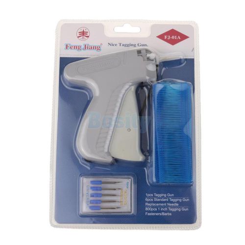 Clothes garment price label tag tagging gun+800 barbs+6 needles set blue for sale