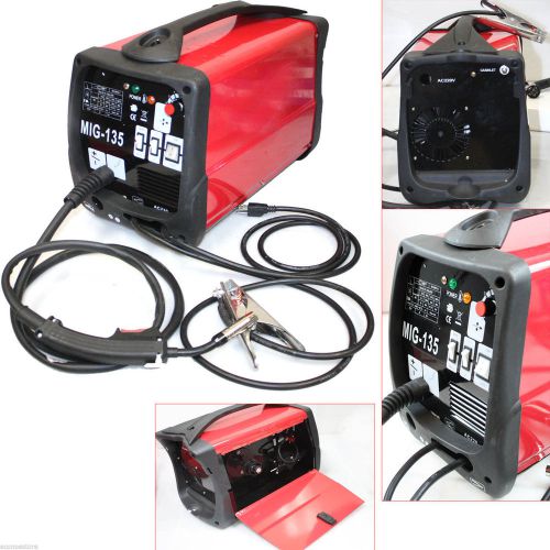 Mig flux core wire feed welding mig 135 gas no gas welding machine 110v 120a for sale