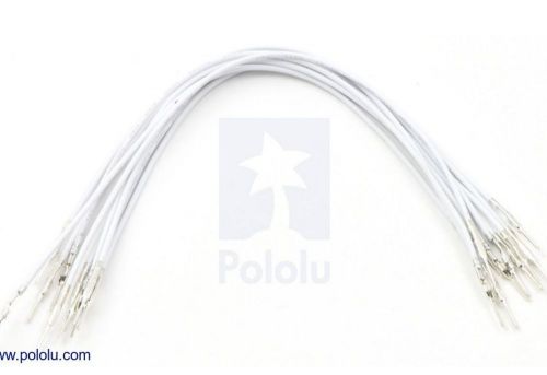 wires with pre-crimped terminals 10-pack m-m 6&#034; white