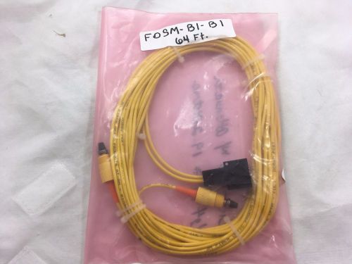 Siecor Yellow Fiber Optical Cable FOSM BI BI 64Ft