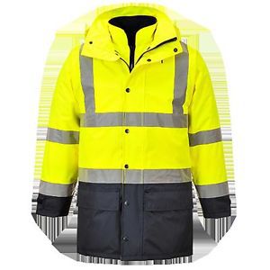 Portwest HiVis Executive 5in1 Jacket - Regular, Yellow/Navy, Size XXXL