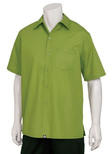 Chef Works C100-LIM-3XL Cafe S/S Shirt with Soil Release, Lime, 3X-Large