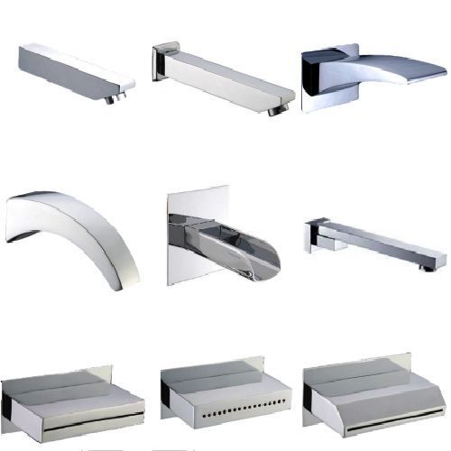 Messina Bath Range - Square Fixed and Swivel Wall Mounted Bath Spouts