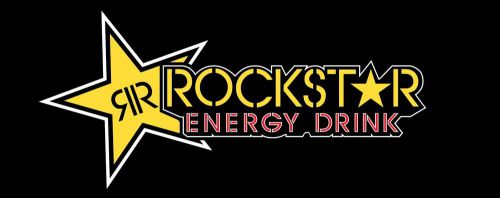 ROCKSTAR ENERGY DRINK BANNER black -size: 5ftx2ft vinyl banner