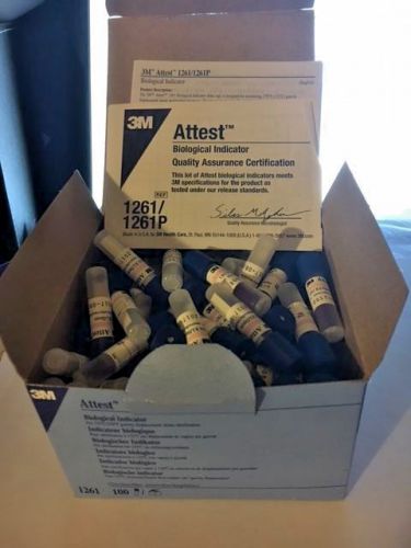 New 3m attest 1261-100 biological indicators for steam sterilizers free us ship! for sale