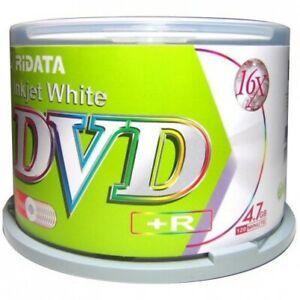 100 Ritek Ridata 16X DVD+R 4.7GB White Inkjet