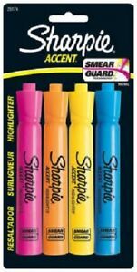 Sanford 4 Pack, Major Accent Highlighter, Assorted Colors