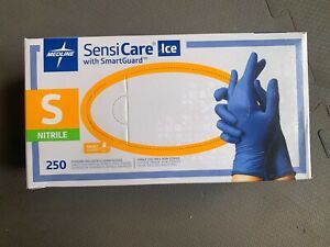 Medline SensiCare Ice with SmartGuard Nitrile Exam Gloves - Small - 250 Count