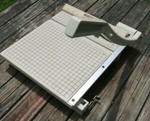 BOSTON 2612 PAPER CUTTER 12&#034; HEAVY DUTY WOODEN PAPER TRIMMER GUILLOTINE USA