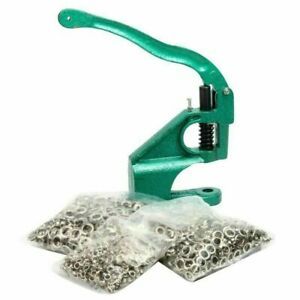 3 Die #0 #2 #4 Grommet Machine with 1500 Grommets Eyelet Banner Hand Press Tool