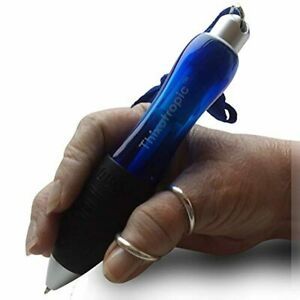 Super Big Fat Pen for Arthritis, Blue Ink, Blue Body (pack of 5 pens + 5 Extra I