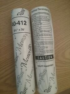 2 Roll MemoryWare Thermal Facsimile Paper 1/2&#034; X 98&#039;, Reorder Code: 40-412