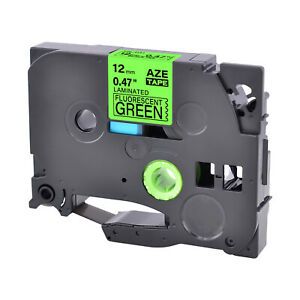 1PK Compatible Brother P-Touch TZ TZe-D31 Black on Fluo Green Label Tape 12mm