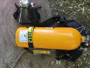 Scott air pak 2.2 Set: Mask, Frame, Tank. Used - Good Condition