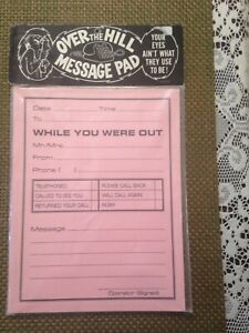 While You Were Out Message Pad Large Jumbo 11x8.5 Over The Hill Eye Dexterity