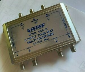 Qintar QSS-34 40-2050MHz 3-Input 4-Way Multi-Switcher Satellite Switch QSS34
