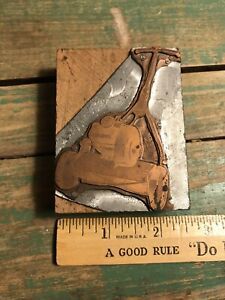 Vintage Printing Press Block Sunbeam Lawnmower 1950’s