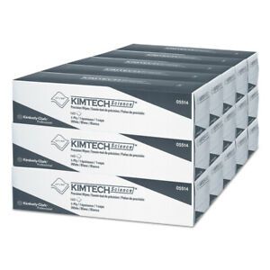 Kimtech 05514 Precision Wiper Pop-Up Box 1-Ply 14 7/10&#034; X 16 3/5&#034; White 140/Box