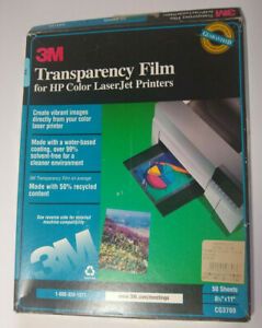 3M Transparency Film for Color LaserJet Printers Used 30 Sheets