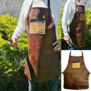 Heavy-duty Work Leather 101 Apron for BBQ,Grill,Kitchen,Woodwork,Barber,Welding