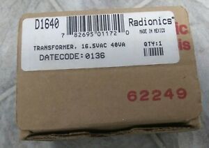 Radionics D1640 16.5V 40VA Transformer