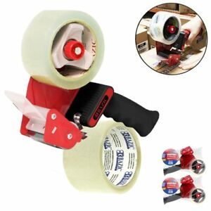 2 Packaging Gun Dispenser 4 Shipping Clear Tape Rolls Heavy Duty Box Strong Seal