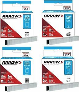 Arrow Fastener 509 Genuine T50 9/16-Inch Staples, 1,250-Pack (4)