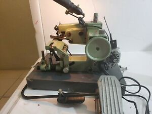 Vintage REX 708-2 Industrial Blind Stitch Green Sewing Machine