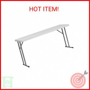 Flash Furniture RB-1860-GG 18&#034; x 60&#034; Rectangular Granite White Plastic Folding T