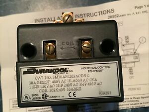 DURAKOOL 3M30APS208ACDV Mercury Displacement Relay Switch NEW Open Box