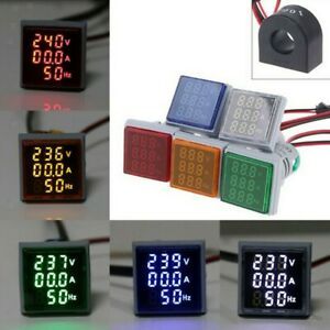 Ammeter LED AC 60-500V Hertz Meter Voltmeter 20-75Hz Ammeter Duable Hot Sale