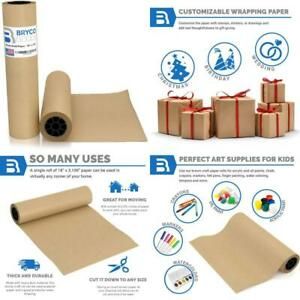 Brown Jumbo Kraft Paper Roll - 18&#034; X 2100&#034; (175&#039;) Made In The Usa - Ideal For Pa