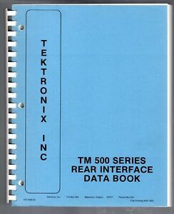 Tektronix TM500 Series Rear Interface Data Book