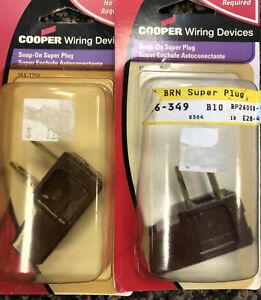 New Cooper Brown Plug Right Angle Side Mount 15A 125V BP2600B