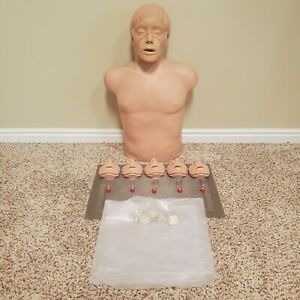 SIMULAIDS BRAD ADULT CPR TRAINING MANIKIN - NICE CONDITION WITH EXTRAS!