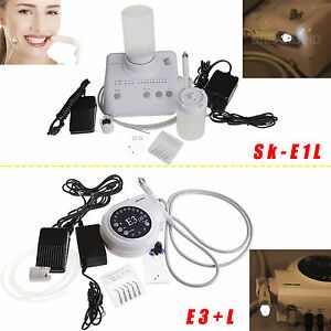 Dental Ultrasonic Scaler with LED Handpiece Dosing Bottles fit EMS
