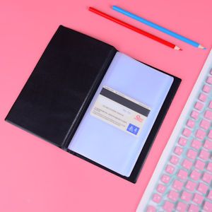 Pu Leather 240 Cards Business Name Card Book Credit Card Holder Book OrganOFC1