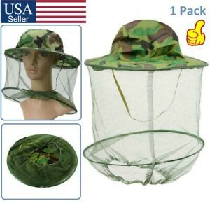 Beekeeping Veil Net Mesh Mask Beekeeper Bee Honey Hat Head Face Protector Cap US