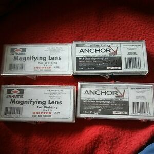 4 Welding Cheater/Magnifying Lens 2&#034; X 4.25&#034; 1.5, 2.5 &amp; 3.00 MAG anchor &amp; Harris