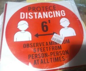 10X Social Distancing Floor Decal 11&#034; Waterproof ships out same/next day from US