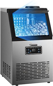 Commercial Ice Maker Machine 176LBS 24H With 24LBS Ice Storage Capacity