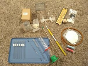 Science supplies, homeschooling, chemistry, alcohol burner, test tubes, beaker