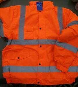 ST Hi Vis Standard Bomber Jacket coat Orange Hi Visibility Hi Viz XXL 36885