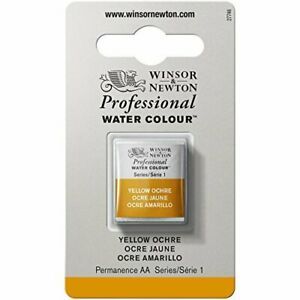 WINSOR &amp; NEWTON / COLART 0101744 PROFESSIONAL WATER COLOUR HALF PAN YELLOW OCHRE
