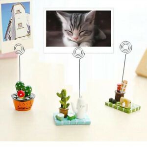 10 x Metal Wired Business Card Holder Memo Photo Picture Paper Note Clip Bra *AA