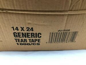 Generic 018599 Case of 1000 Plastic Hotel Laundry Bags 14&#034; X 24&#034; Tear Tape